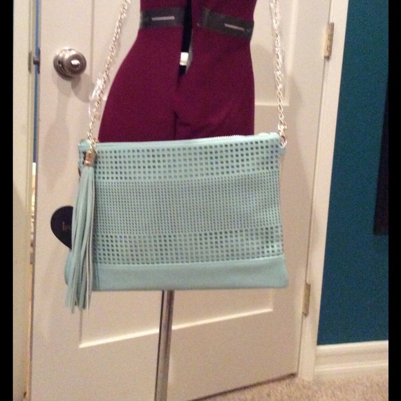 LMoshion faux leather mint purse with tassel - Picture 1 of 4
