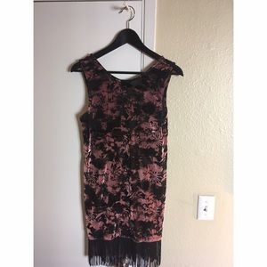 TOPSHOP mini cocktail dress with fringe