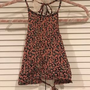 Brandy Melville Backless Flower Crop Top