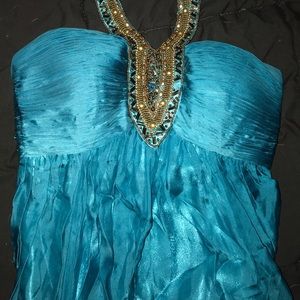Alisha Hill Blue Ombré Prom Dress