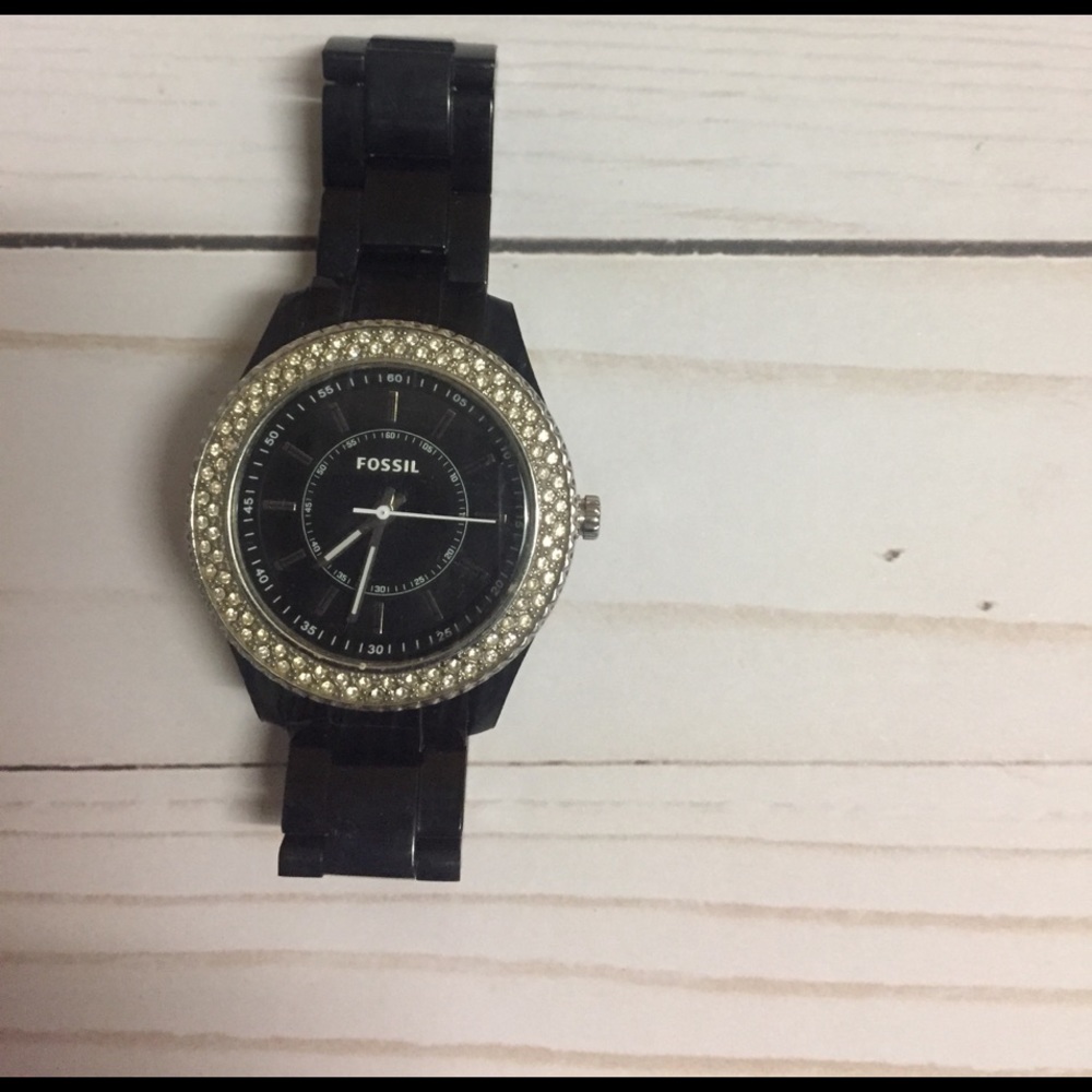 FOSSIL watch.  Black