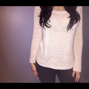 Beige knitted sweater