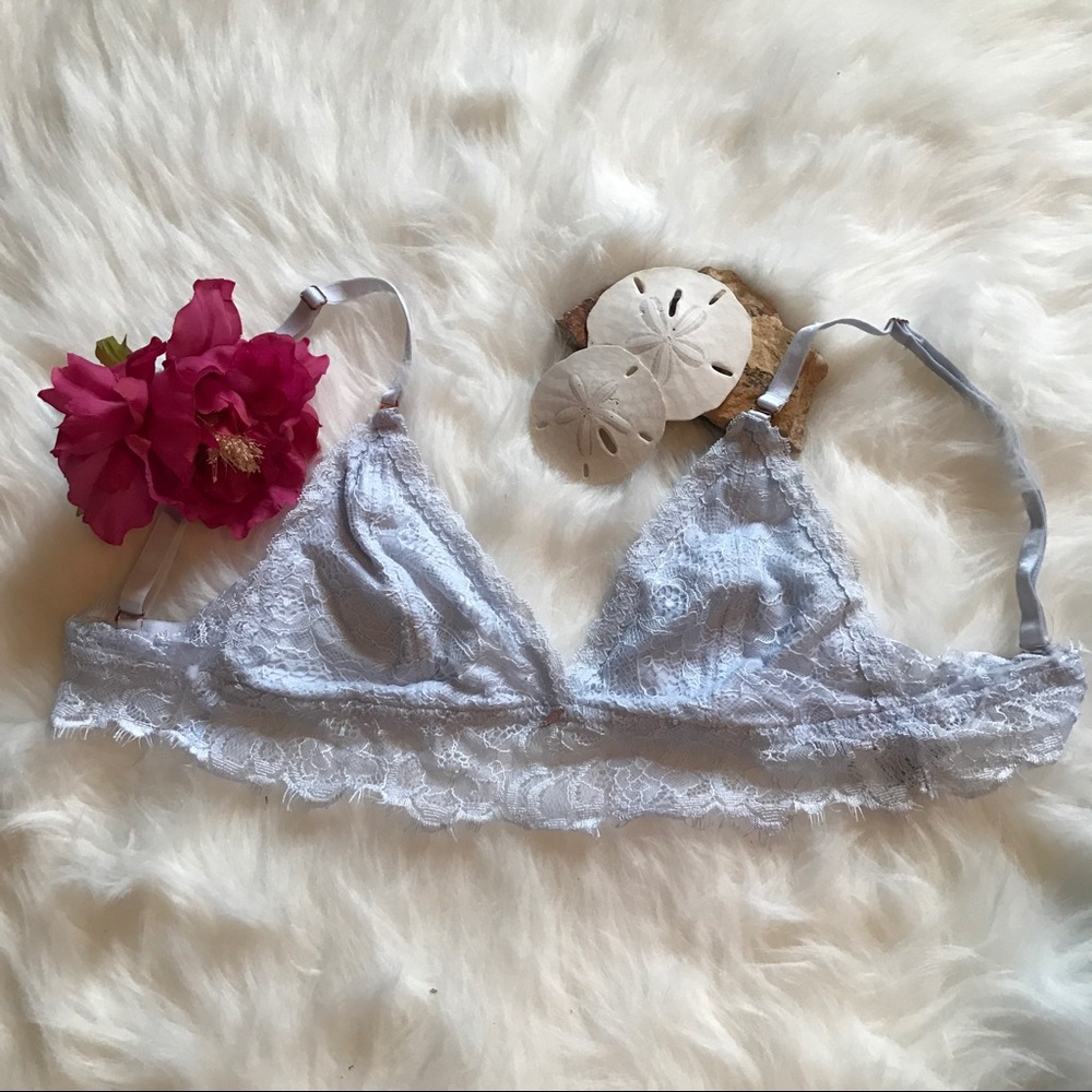 Baby Blue Bralette Fringe Urban Outfitters
