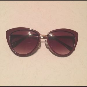 Maroon Cateye Sunglasses Francesca's
