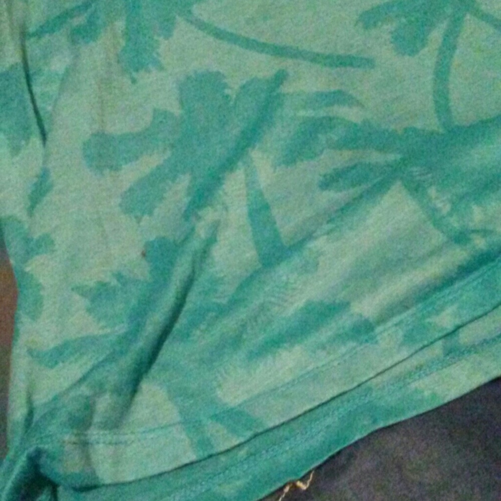 Blue Palm Tree Racer Back - Picture 3 of 3