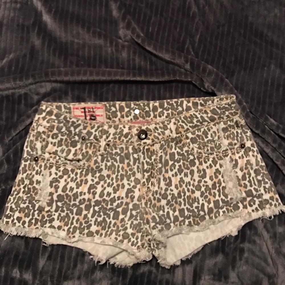 Cheetah print short shorts