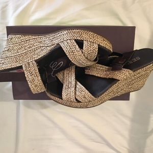 Sesto Meucci Wedges Sandals size 10M -fits like 9M