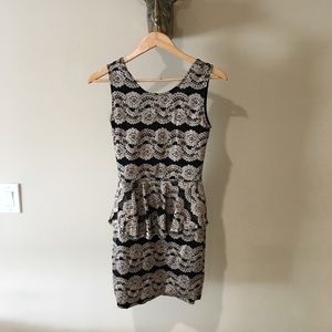 Black and gold dress