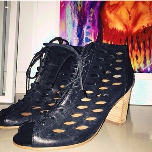 Italian leather booties
