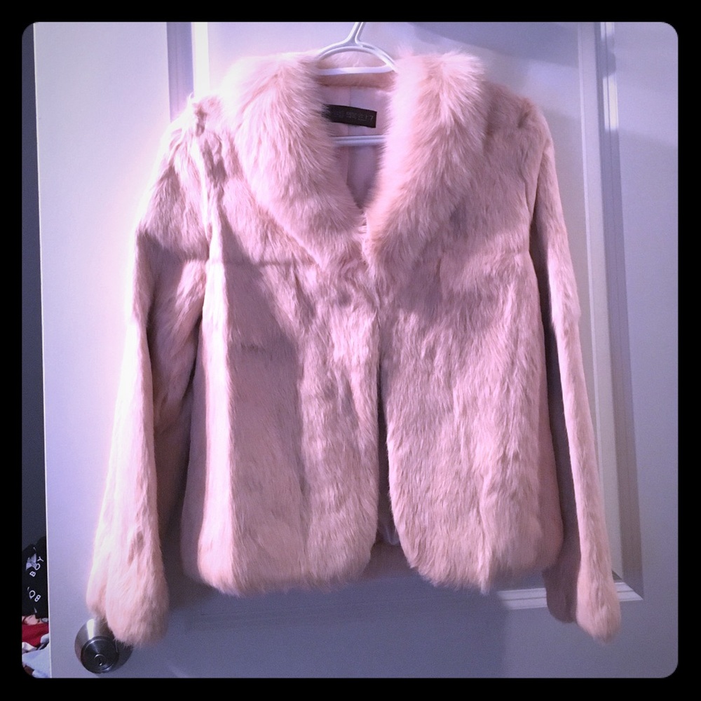 authentic rabbit fur coat