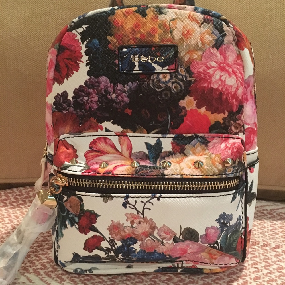 NWT Bebe Melissa Floral Mini Backpack