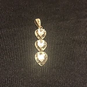 3 heart charm silver 925