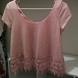 Plush pink blouse