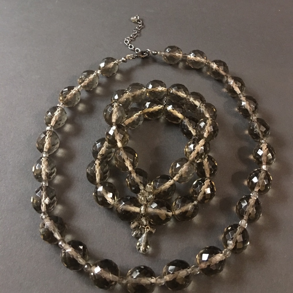 🌷sold🌷Genuine Smokey Quartz necklace & bracelet