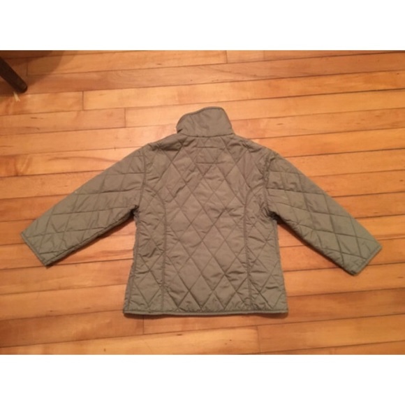 Girls Jacket---Quilted Olive Green - Picture 3 of 3