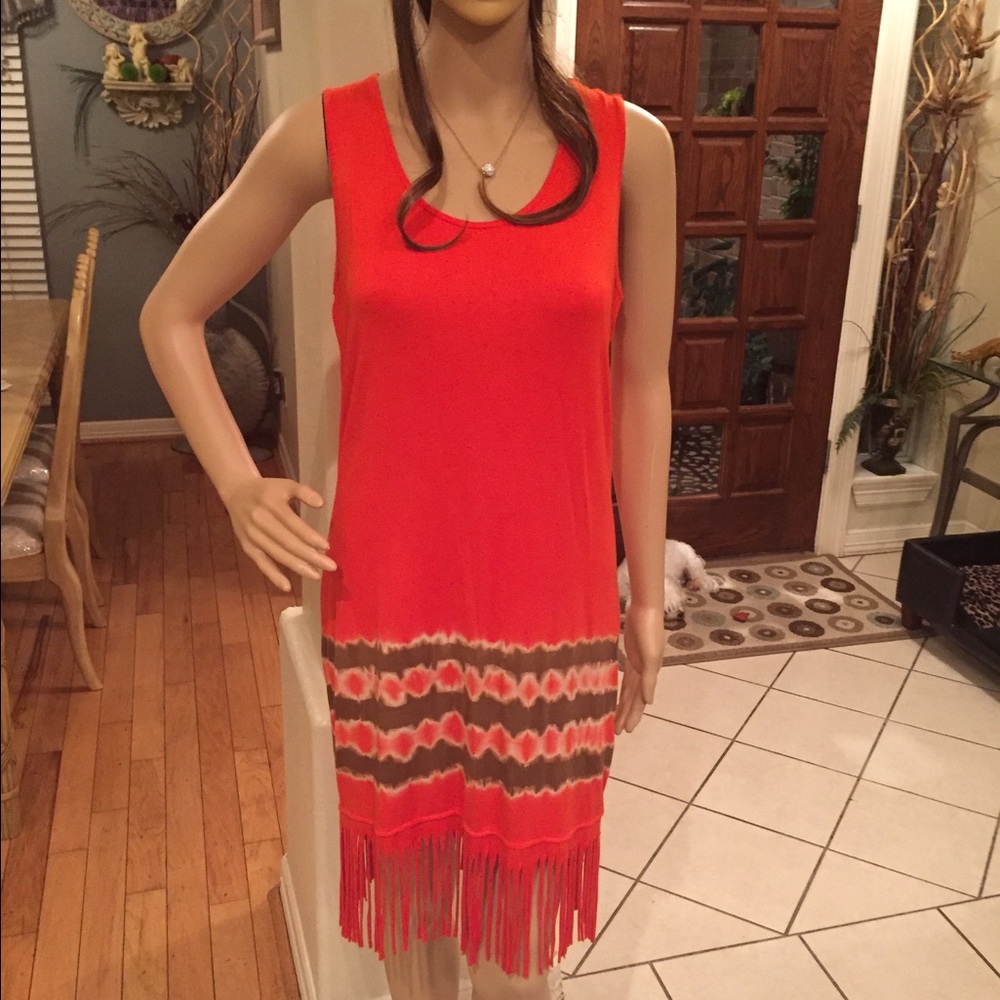 Michael Kors mandarin orange  dress.