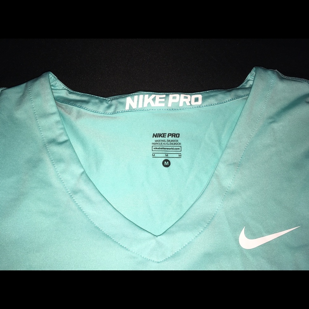 Teal Nike pro top