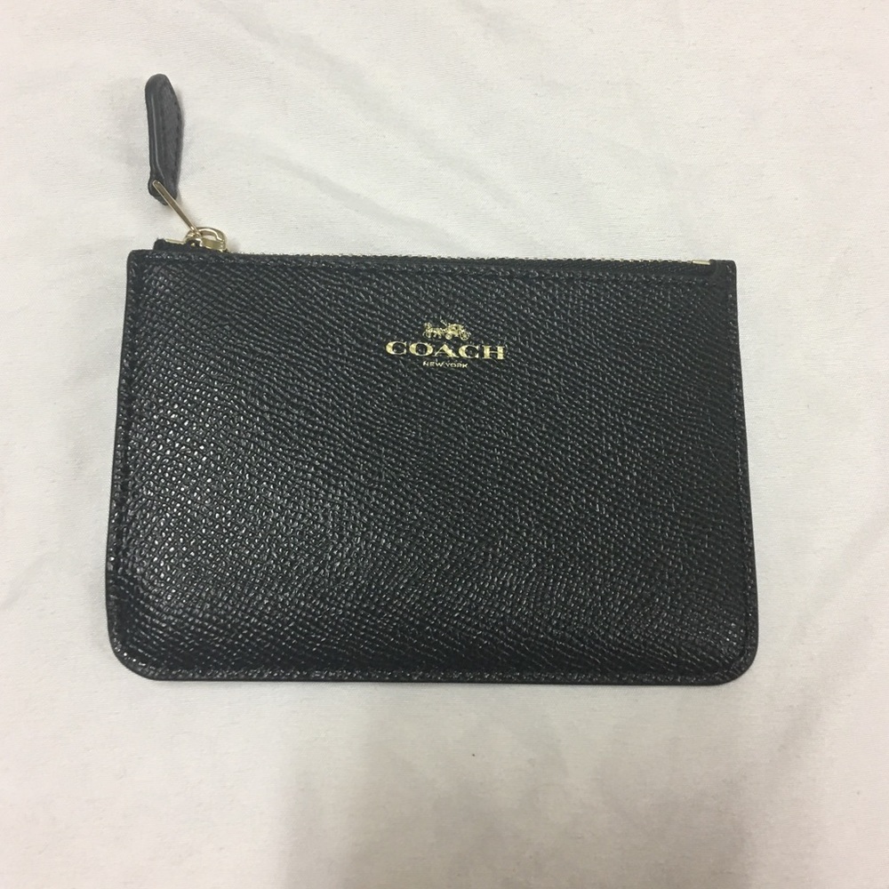 Black coach coin purse
