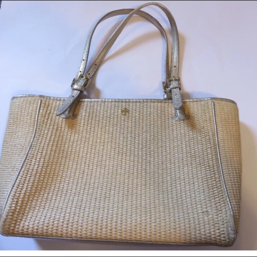 Tory BURCH Preowned small straw york bag