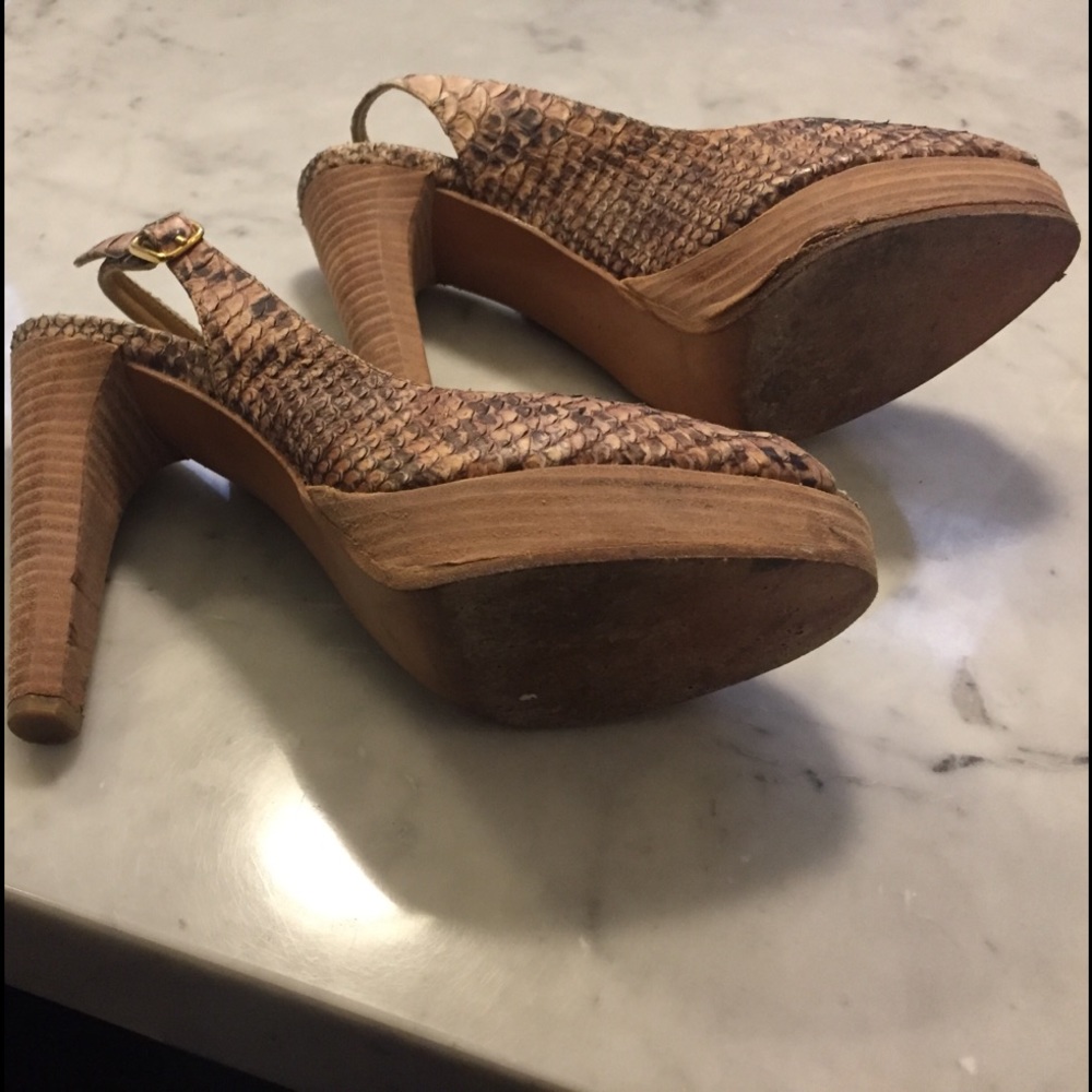 Stuart Weitzman Python Platform Slingback - Picture 3 of 3