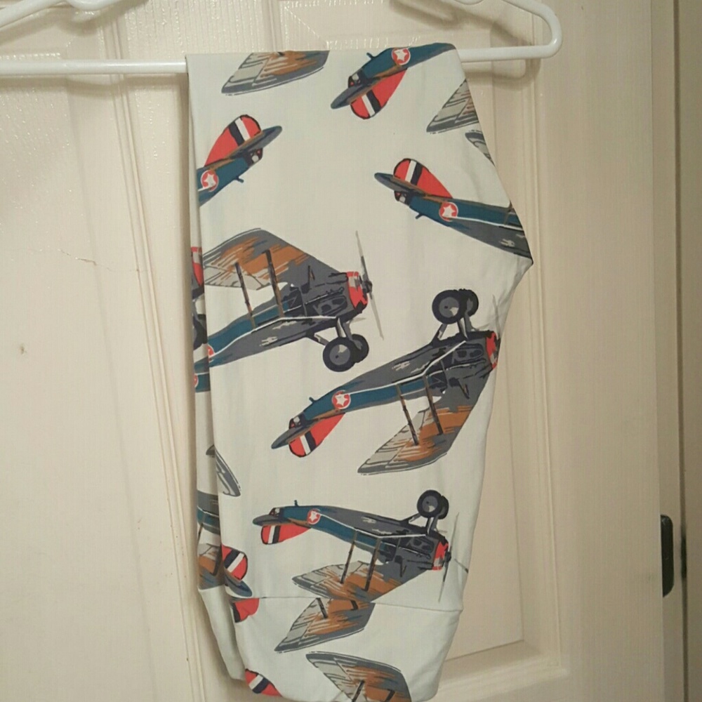 HTF LuLaRoe Airplane TC Leggings