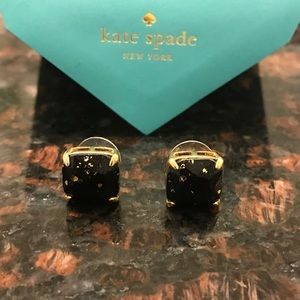 Kate Spade "black small square studs"