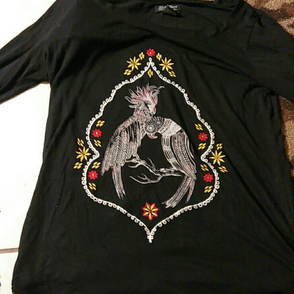 Long sleeved lucky brand scoop neck