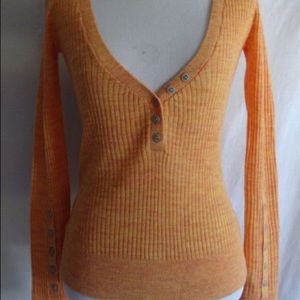 Free people orange v neck sweater Free people orange v neck sweater