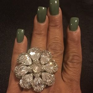 Beautiful clear stainless still ring