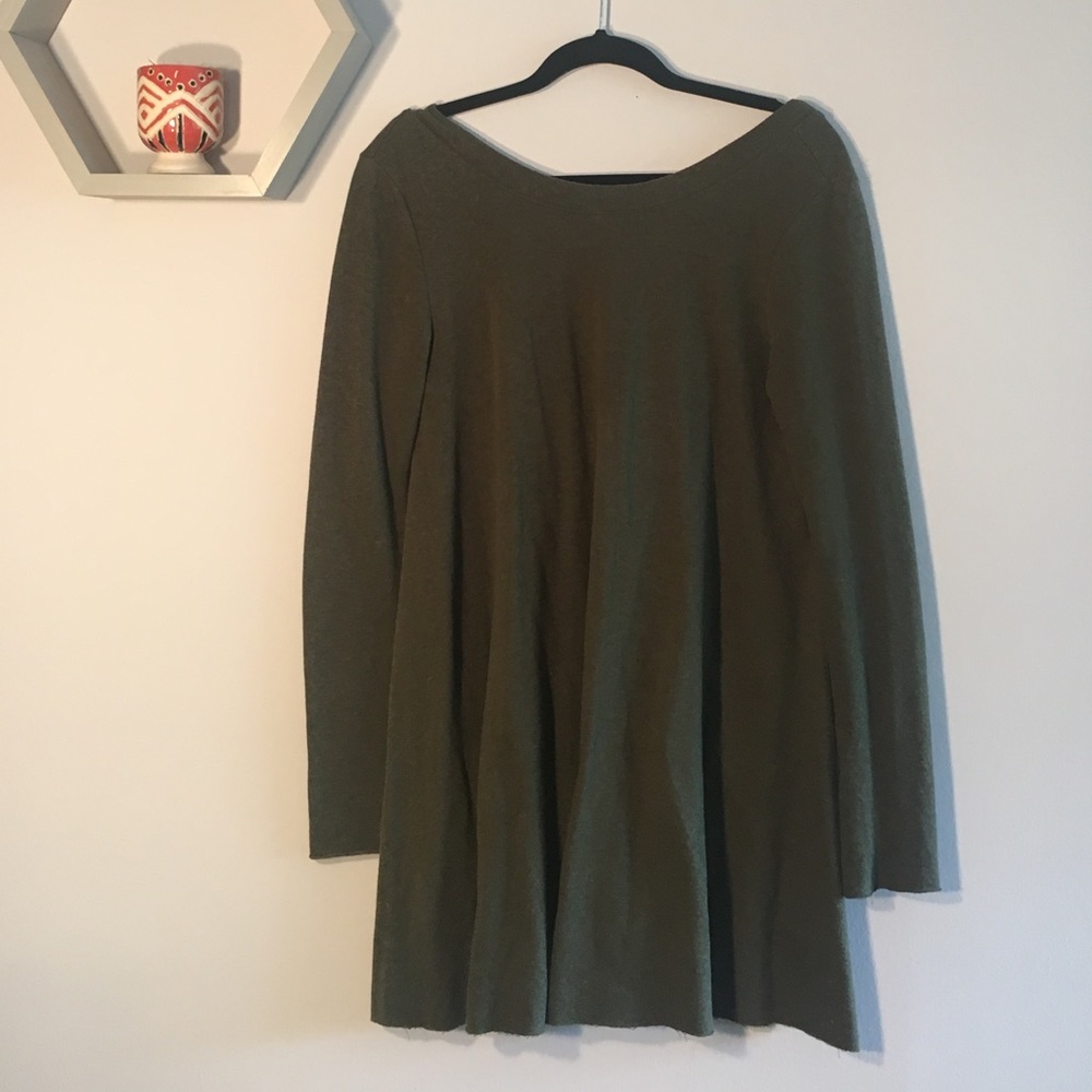 Free people long sleeve low back dress