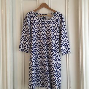 💙NWOT Hatley 3/4 Sleeve Chevron Zipper Dress💙