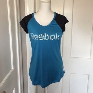 Reebok blue and black workout tee