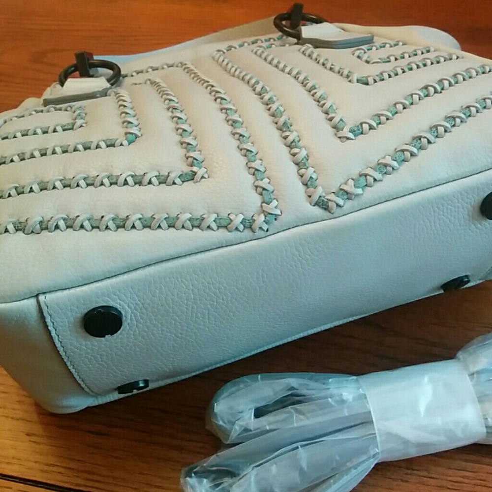 Foley + Corinna  Zoe satchel Caribbean blue Nwot - Picture 4 of 6