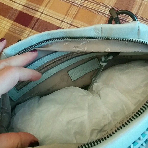 🆕Foley + Corinna  Zoe satchel Caribbean blue - Picture 3 of 6