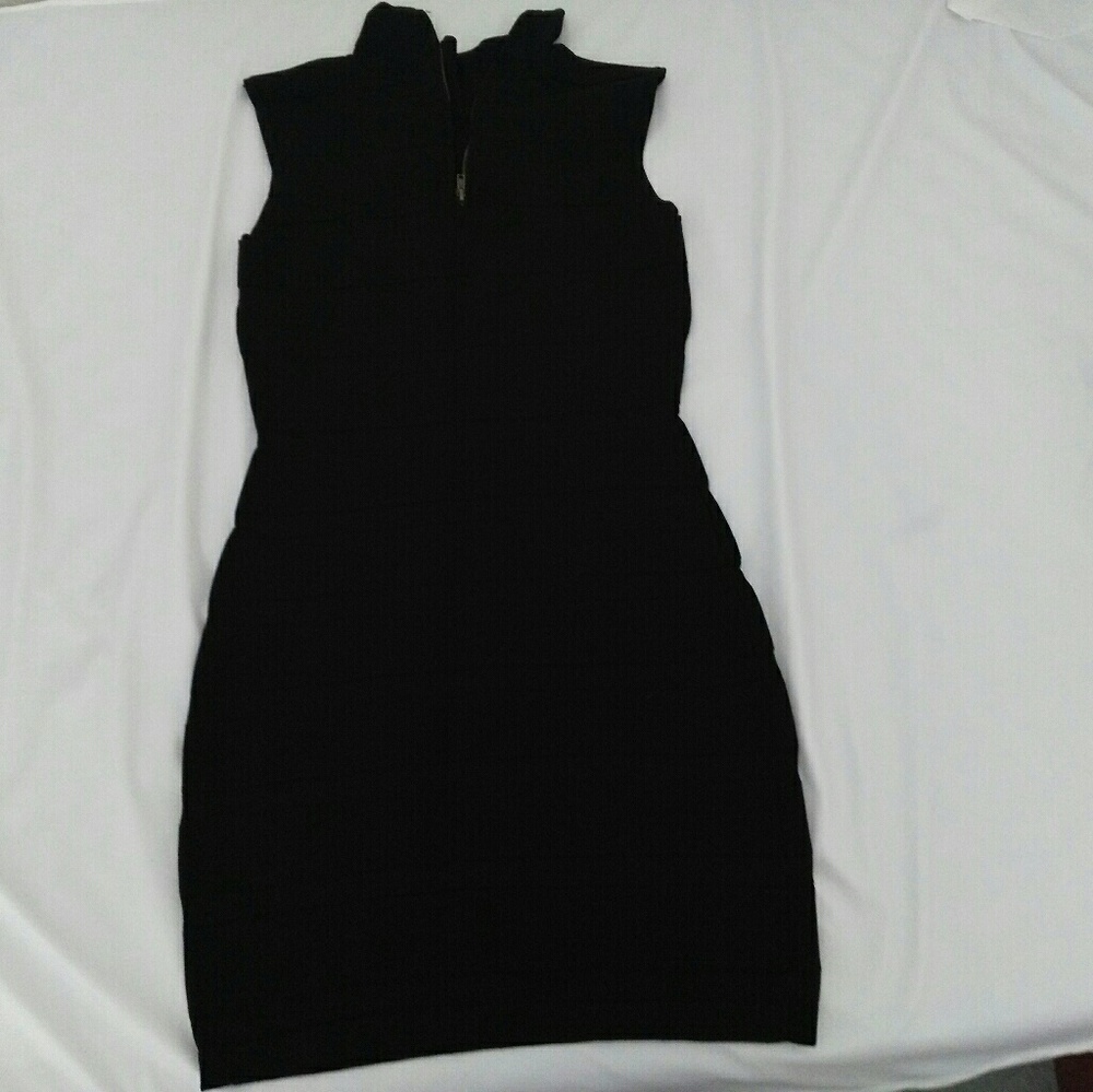 Tight black cocktail dress