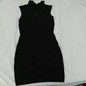 Tight black cocktail dress