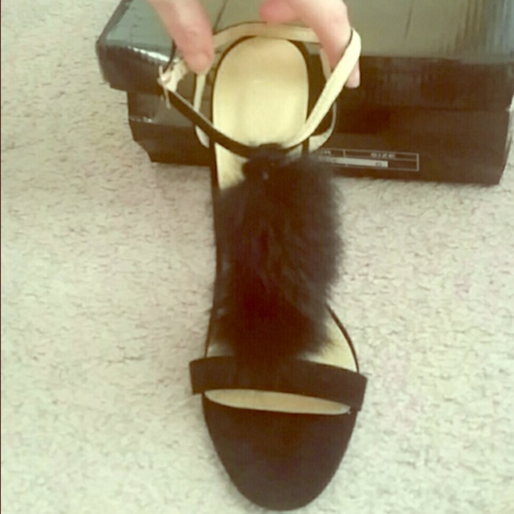Black Fur heels