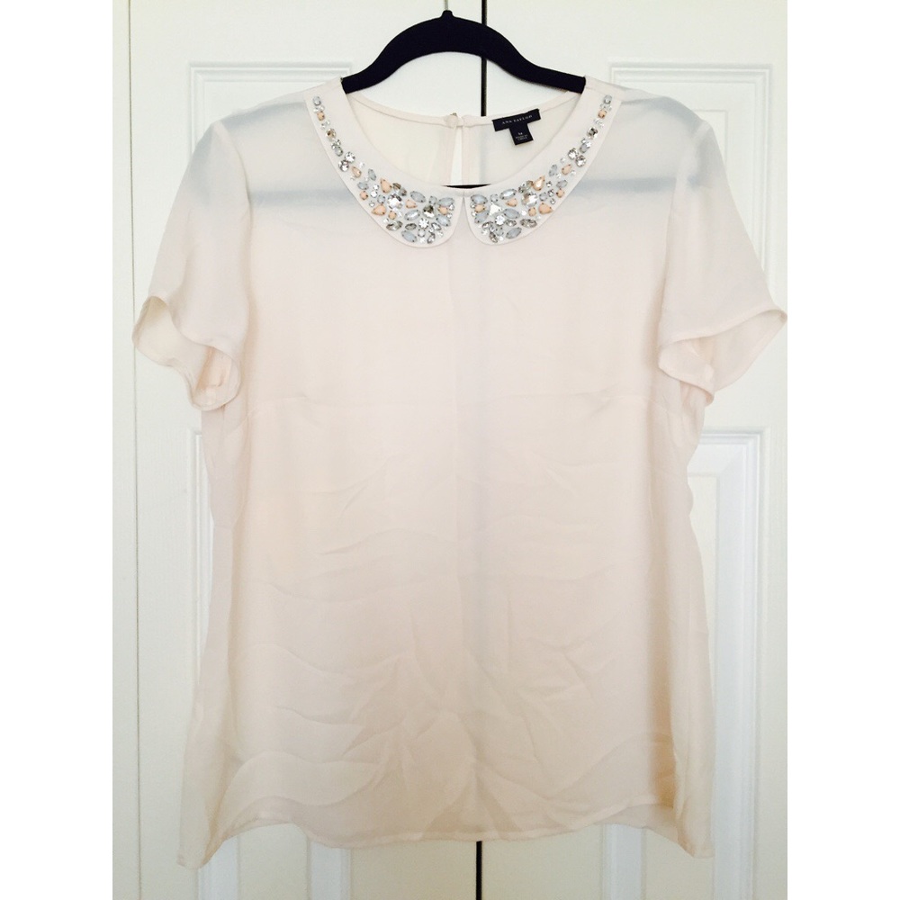 Jeweled Blush Blouse
