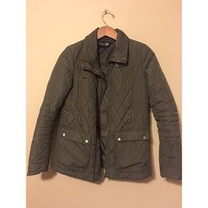 Bomber Military Style Jacket, Olive Green, Medium