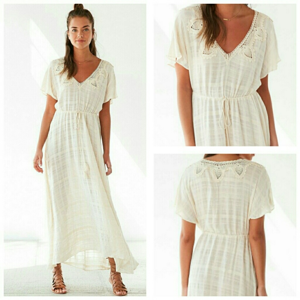 Floaty Flutter-Sleeve Adjustable Drawstring Dress - Picture 1 of 4