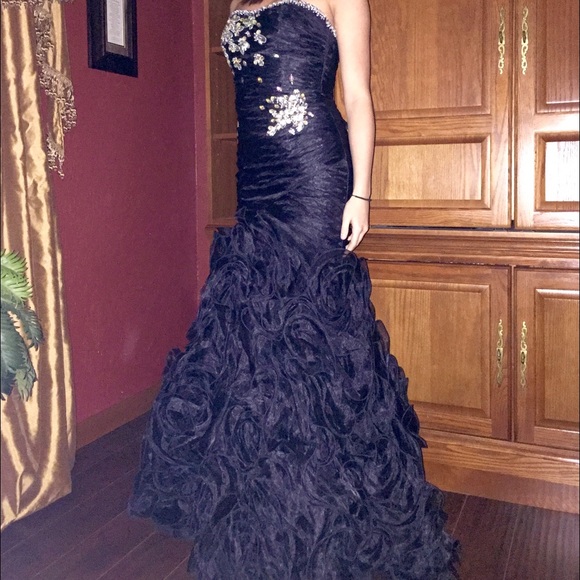 Prom/ Pageant Gown and earrings - Picture 2 of 4