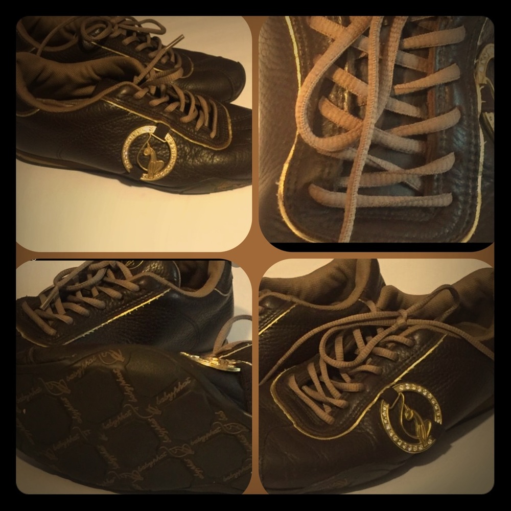 Baby Phat brown leather sneakers
