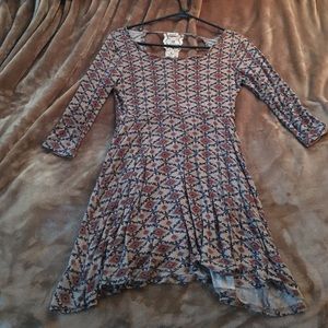 En Crème Patterned Dress with Open Back Size M