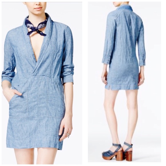 Free People Dresses & Skirts - ⚡️SALE⚡️Free People Denim Dress!