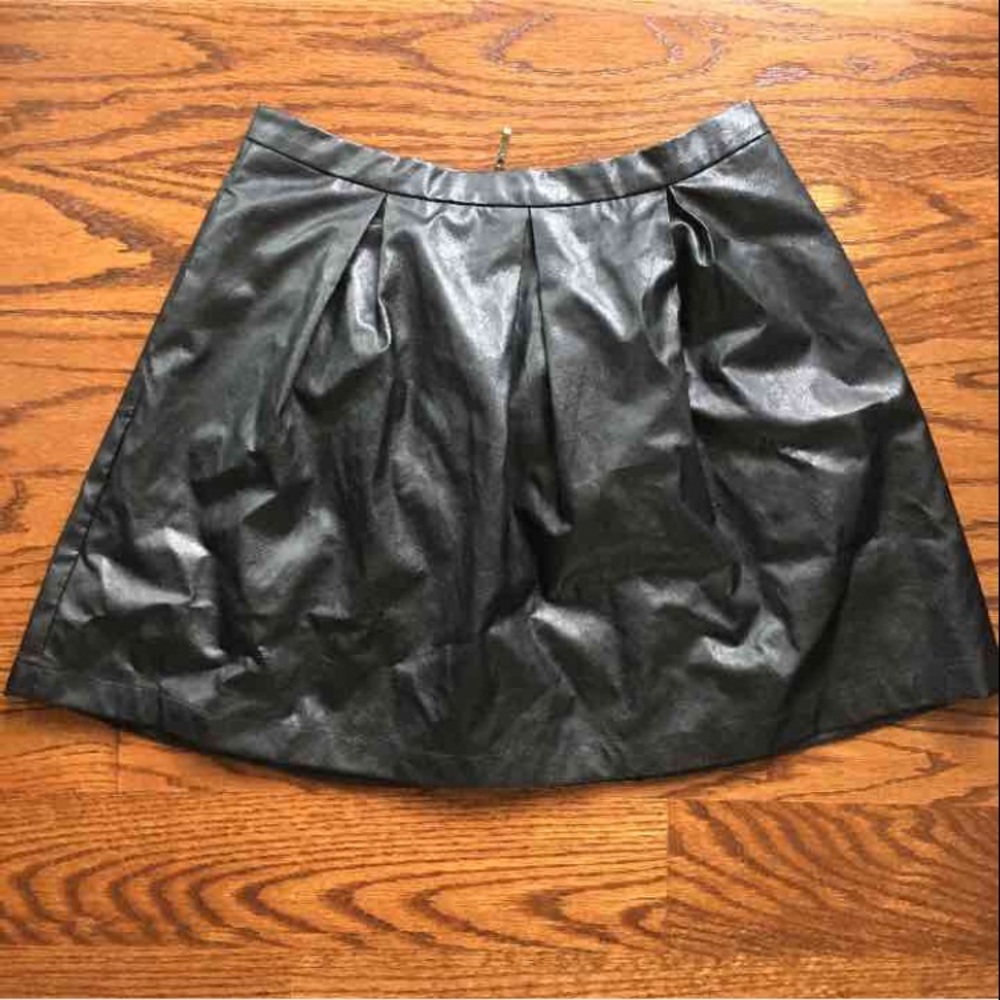Black leather Skirt