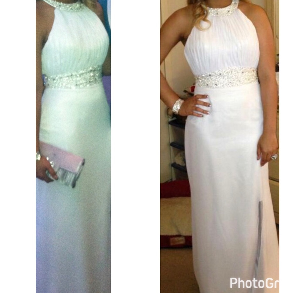 White prom dress