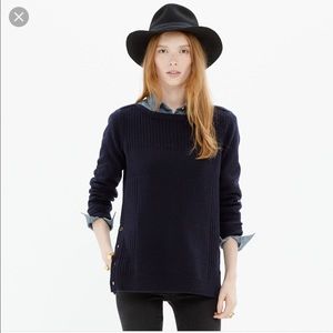 Madewell Pinewood Pullover Sweater - Navy