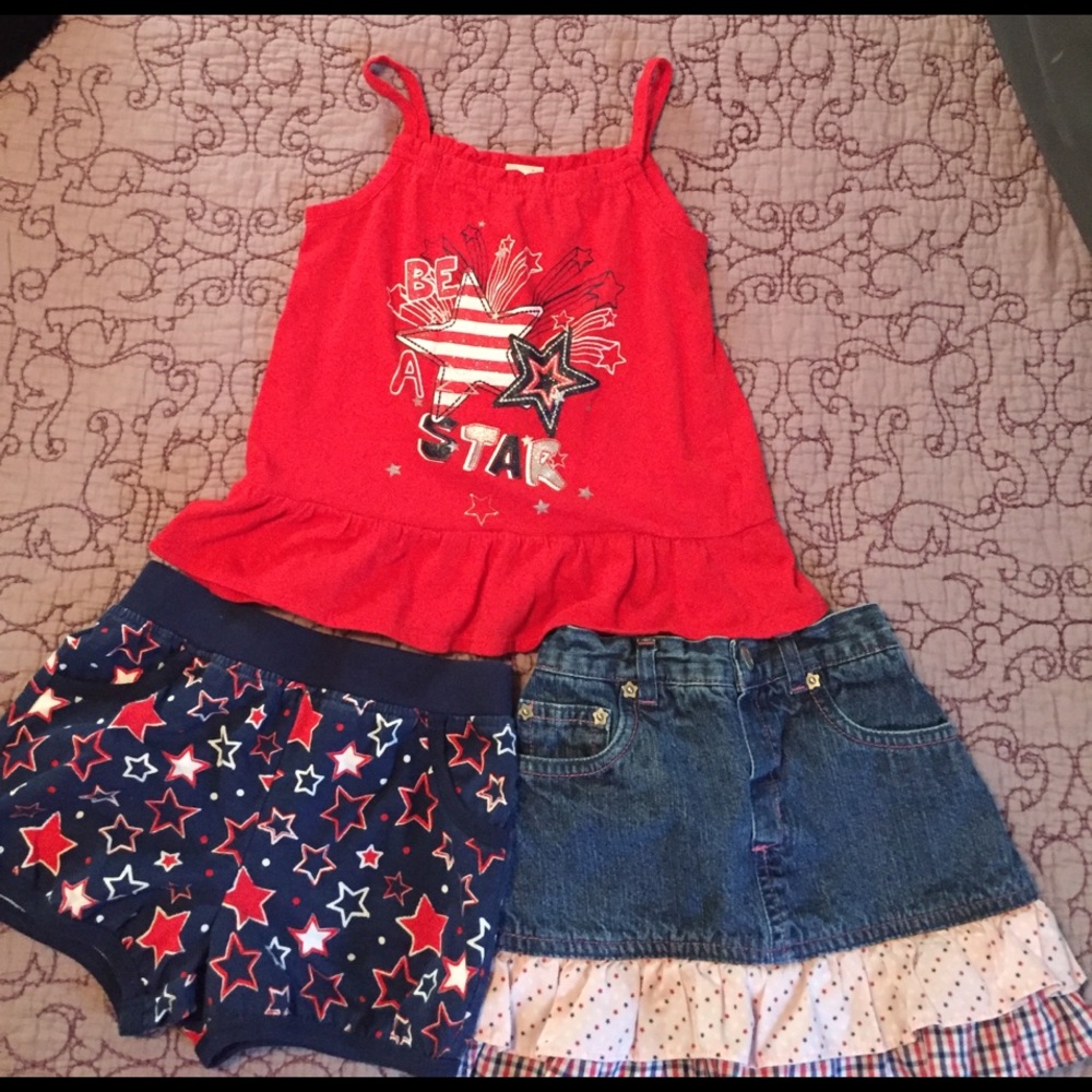 4t girls 4th of July bundle