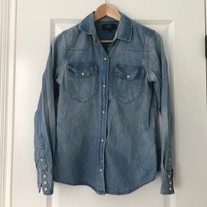 J Crew Indigo Denim shirt size 8