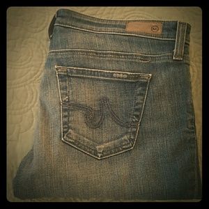 AG Distressed Ankle Jeans